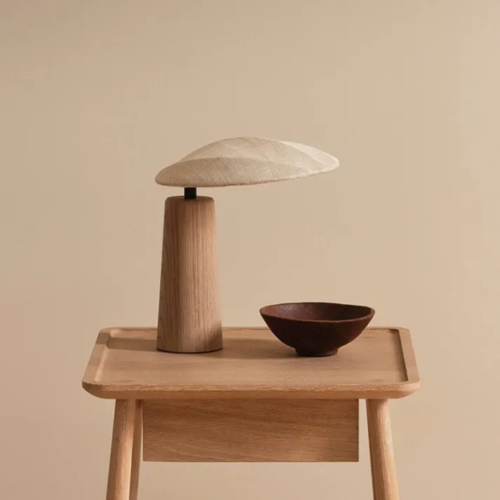 Minimalist Wooden Mushroom Lamp