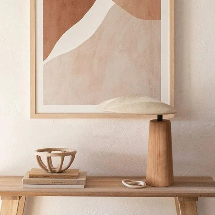 Minimalist Wooden Mushroom Lamp