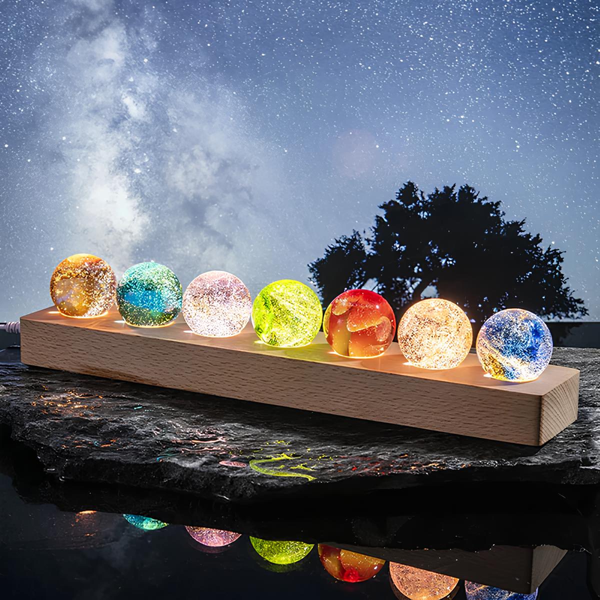 Solar System Crystal Ball LED Lamp