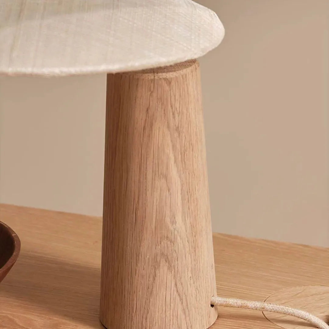 Minimalist Wooden Mushroom Lamp