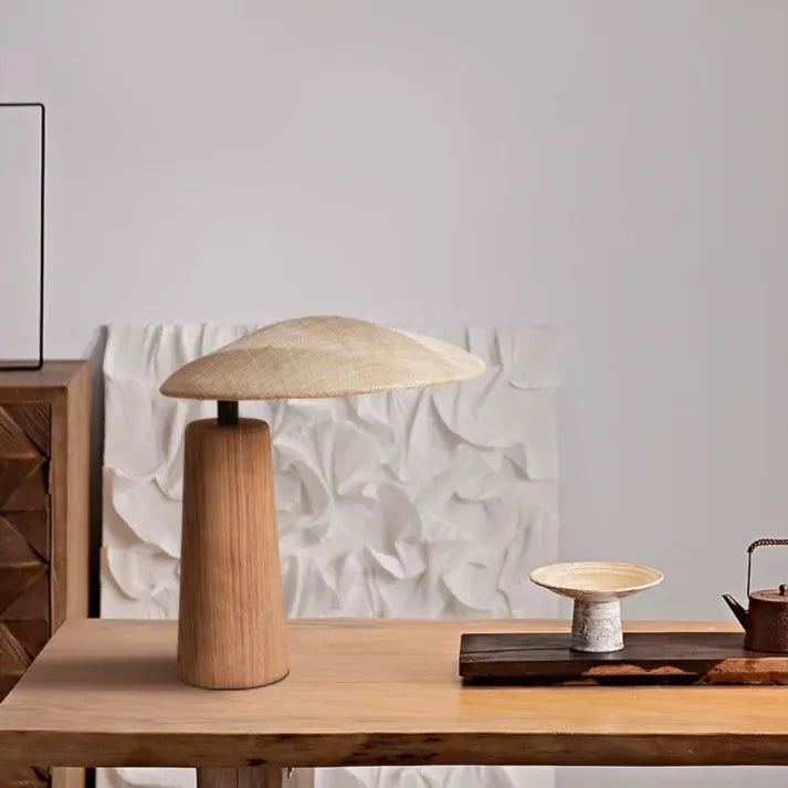 Minimalist Wooden Mushroom Lamp