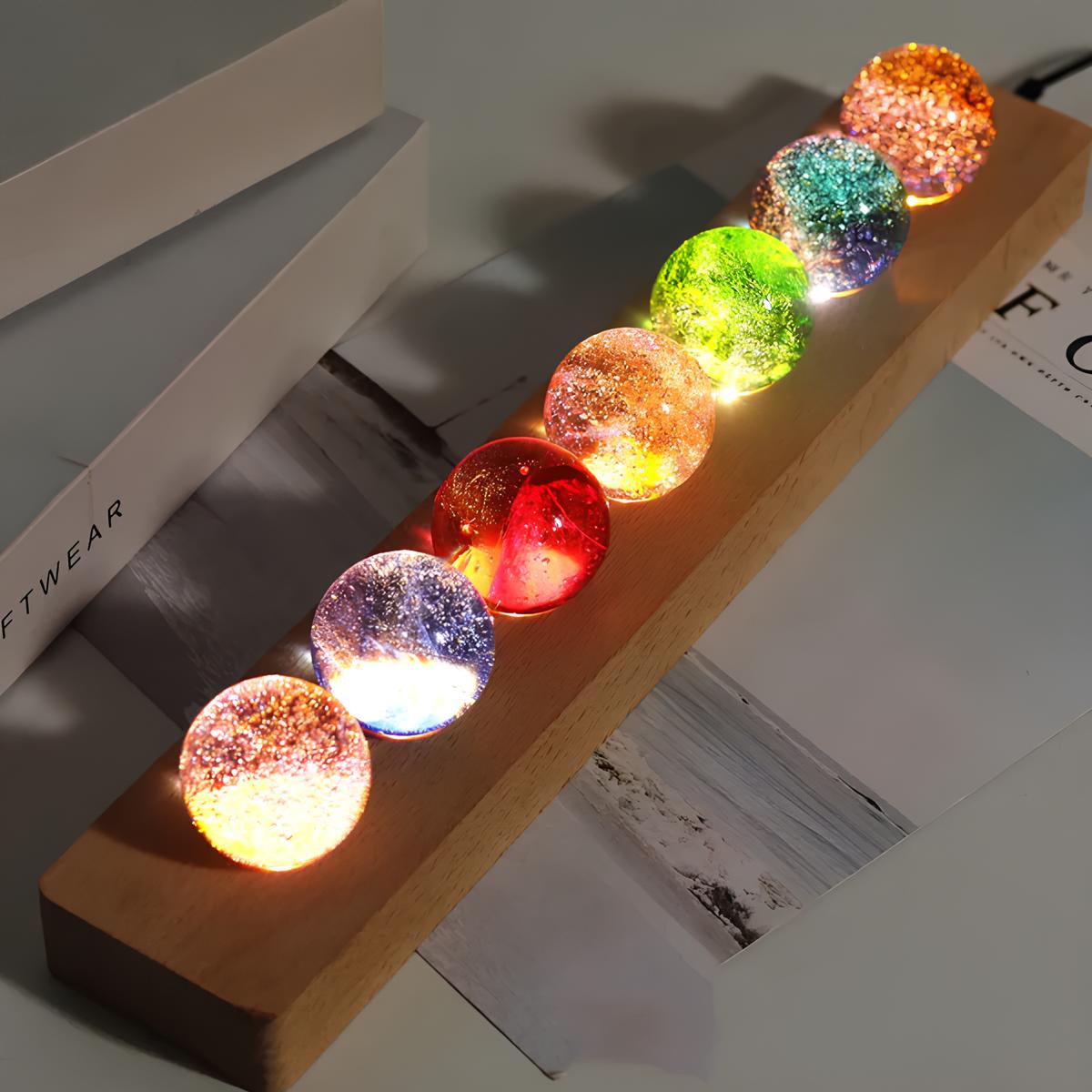 Solar System Crystal Ball LED Lamp