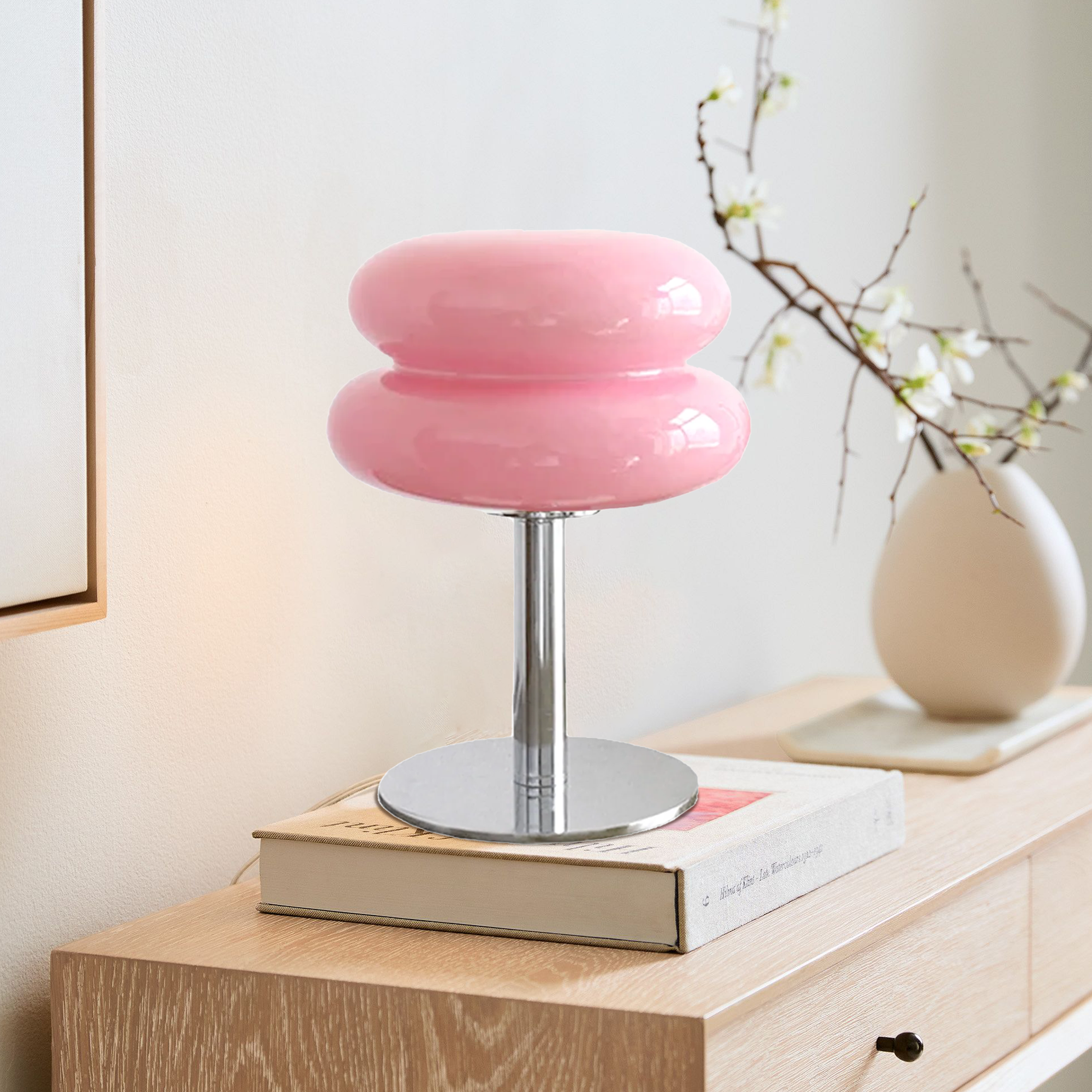 Modern Bubble Table Lamp – Retro-Inspired Glass & Metal Accent Light