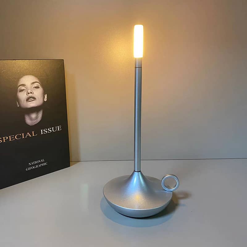 Modern LED Candle Lamp – Rechargeable Ambient Light with Touch Control