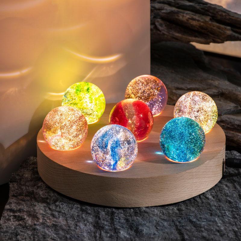 Solar System Crystal Ball LED Lamp