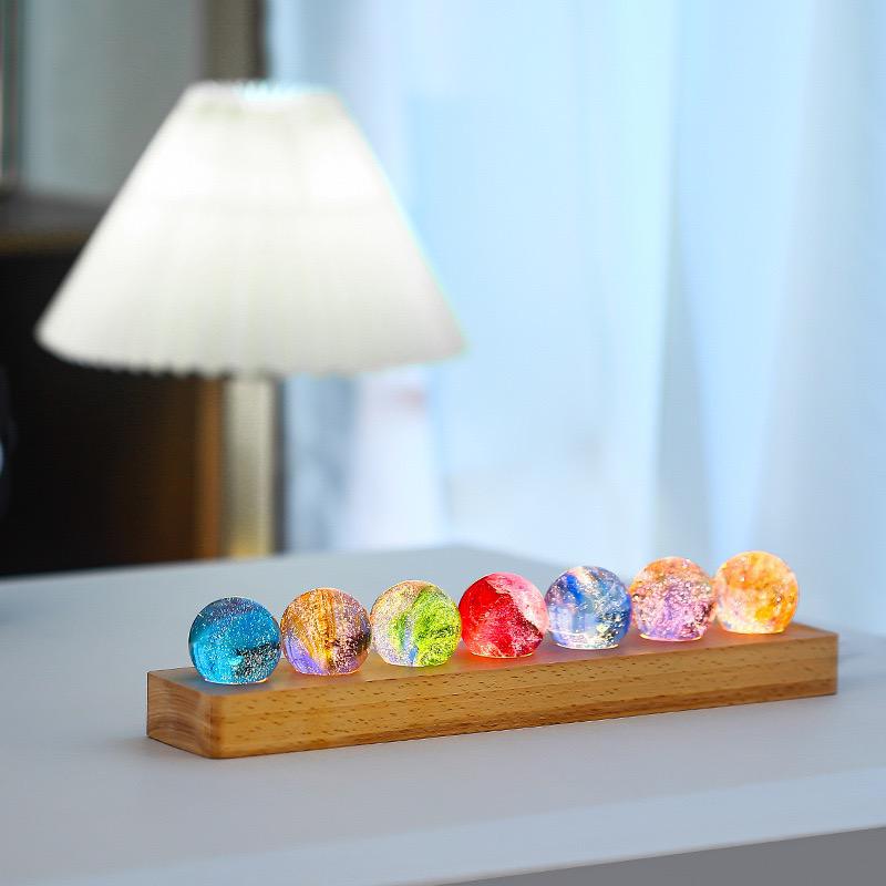 Solar System Crystal Ball LED Lamp