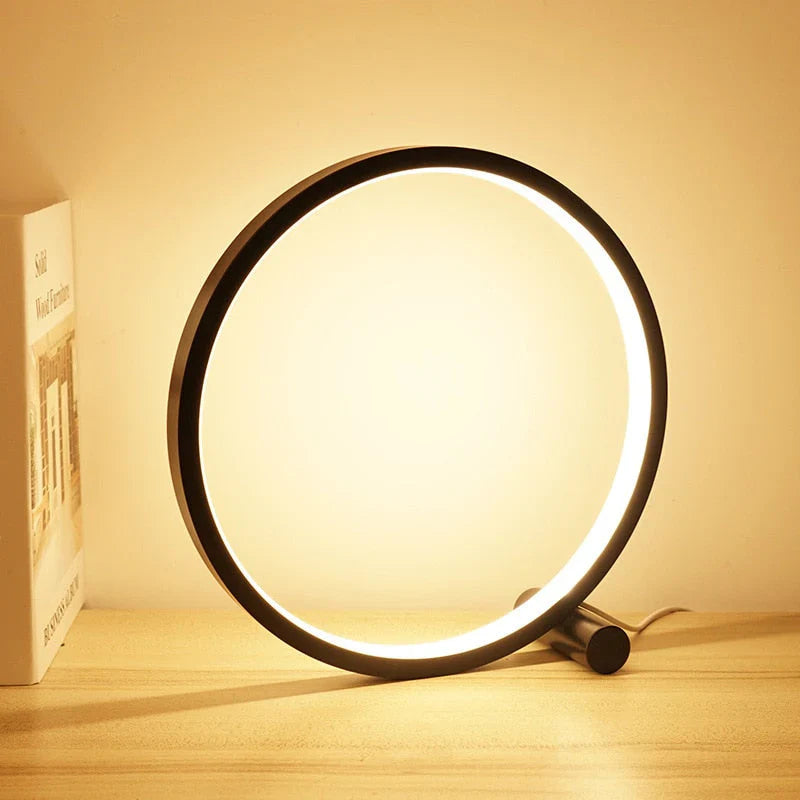 Minimalist Ring LED Table Lamp | Modern Ambient Lighting