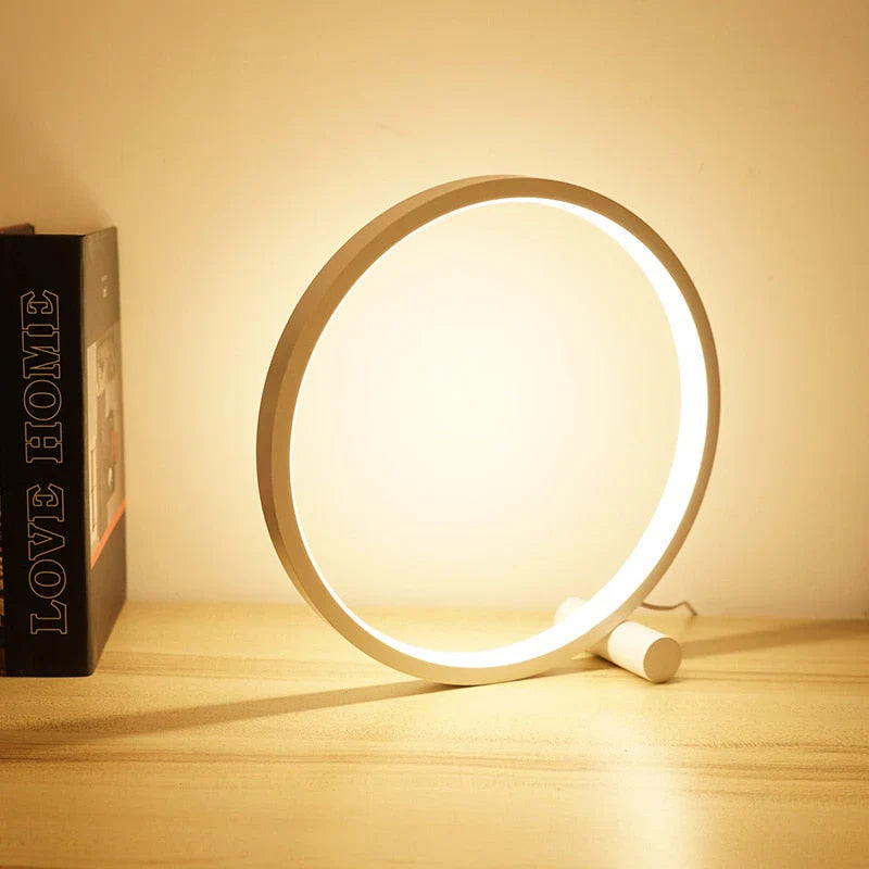 Minimalist Ring LED Table Lamp | Modern Ambient Lighting