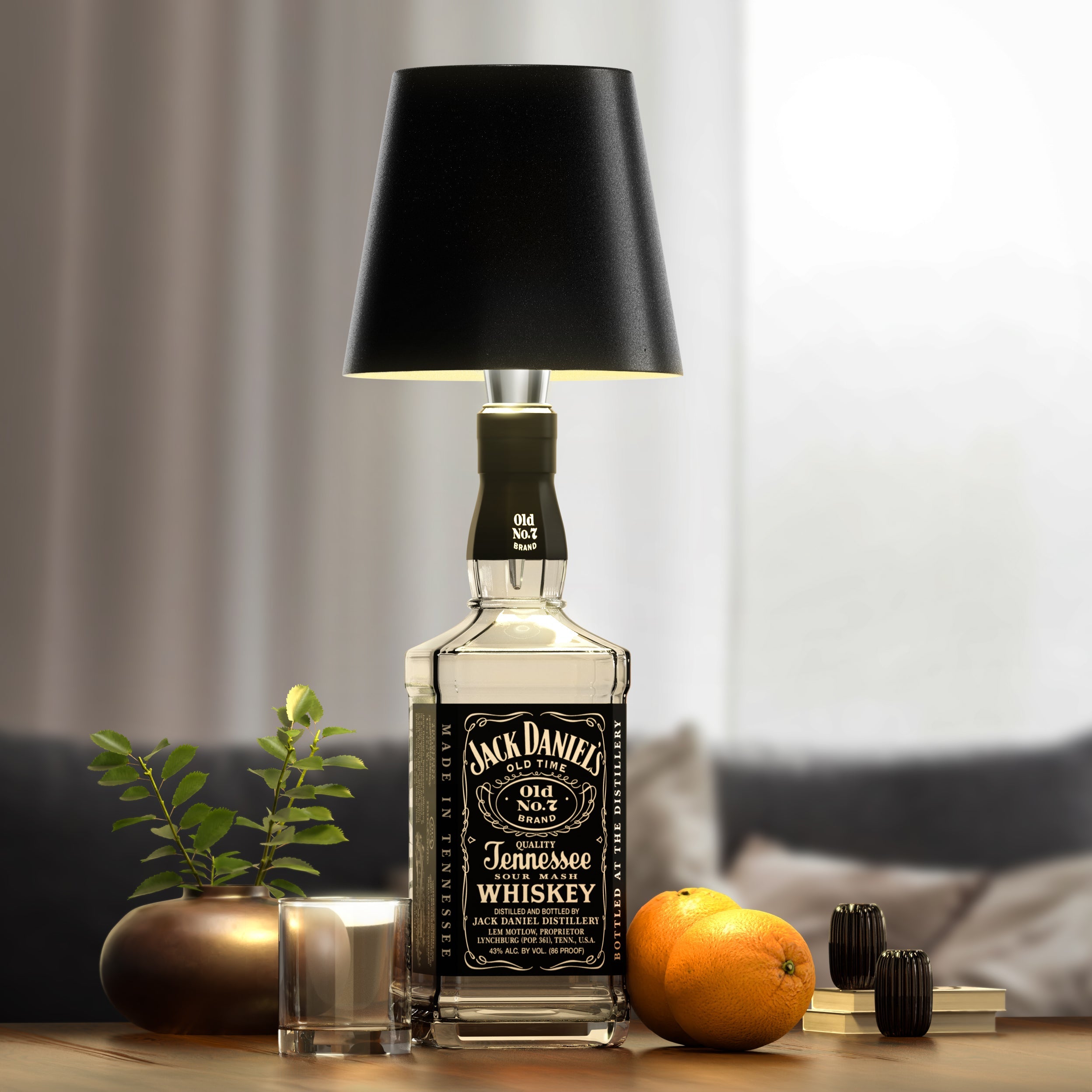 Elegant Wine Bottle Stopper Lamp with Soft LED Glow