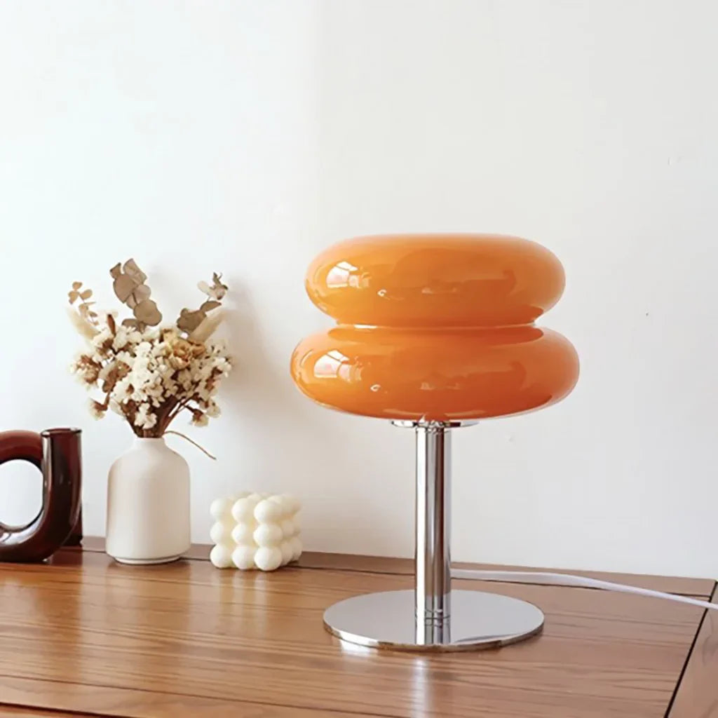 Modern Bubble Table Lamp – Retro-Inspired Glass & Metal Accent Light