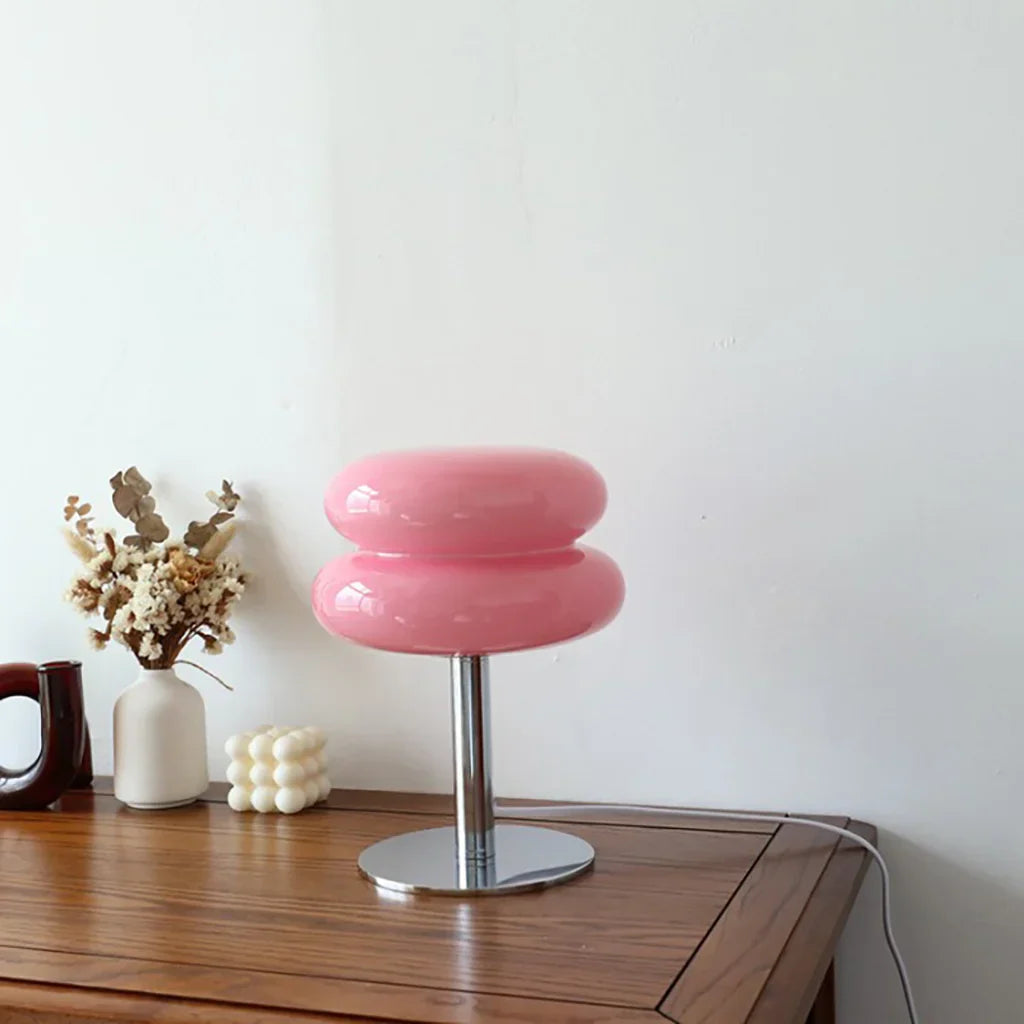 Modern Bubble Table Lamp – Retro-Inspired Glass & Metal Accent Light