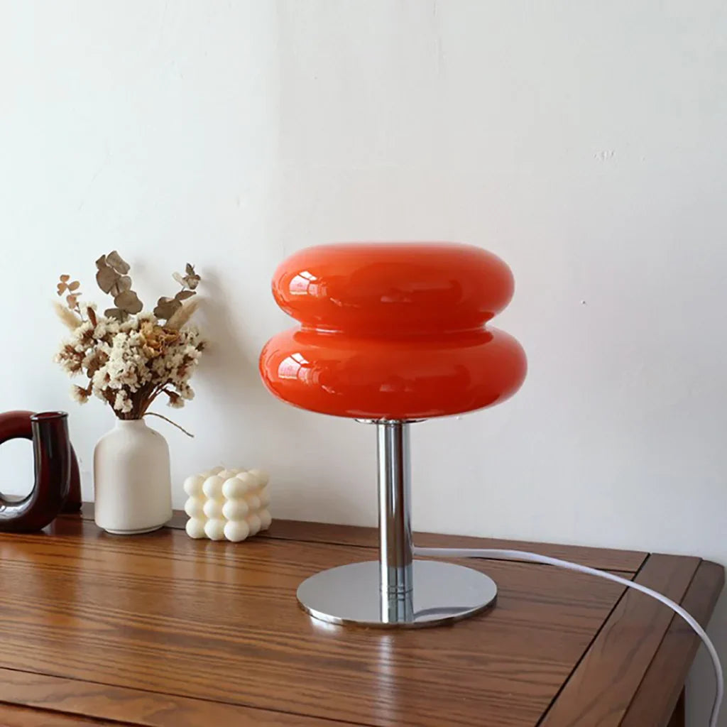 Modern Bubble Table Lamp – Retro-Inspired Glass & Metal Accent Light