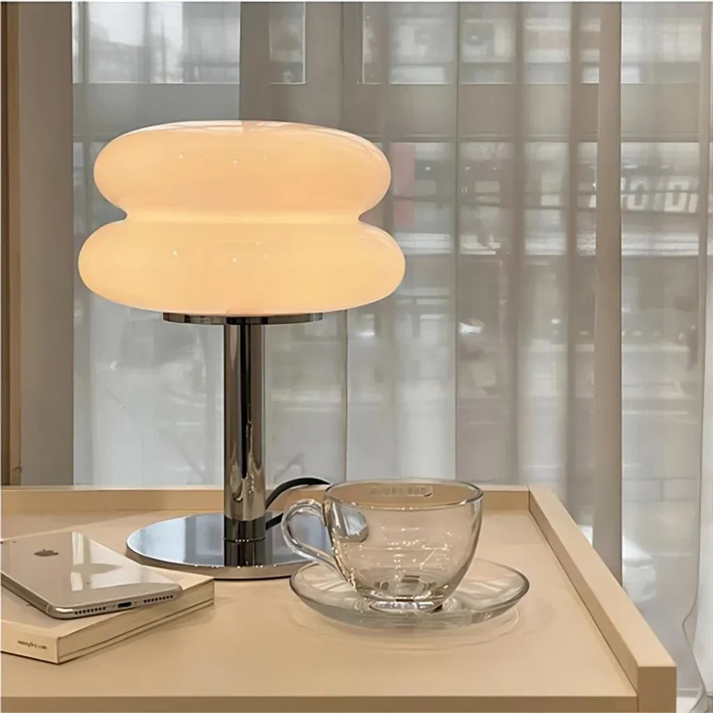 Modern Bubble Table Lamp – Retro-Inspired Glass & Metal Accent Light