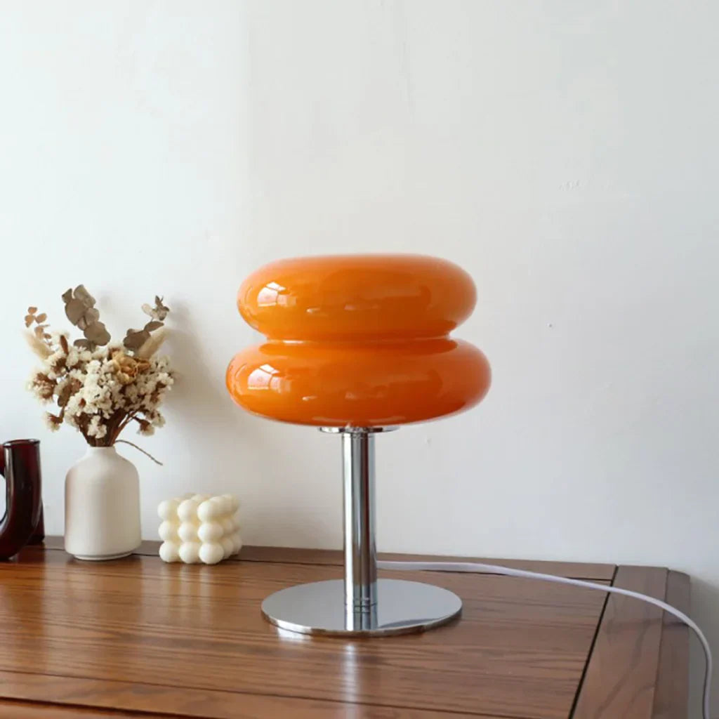 Modern Bubble Table Lamp – Retro-Inspired Glass & Metal Accent Light