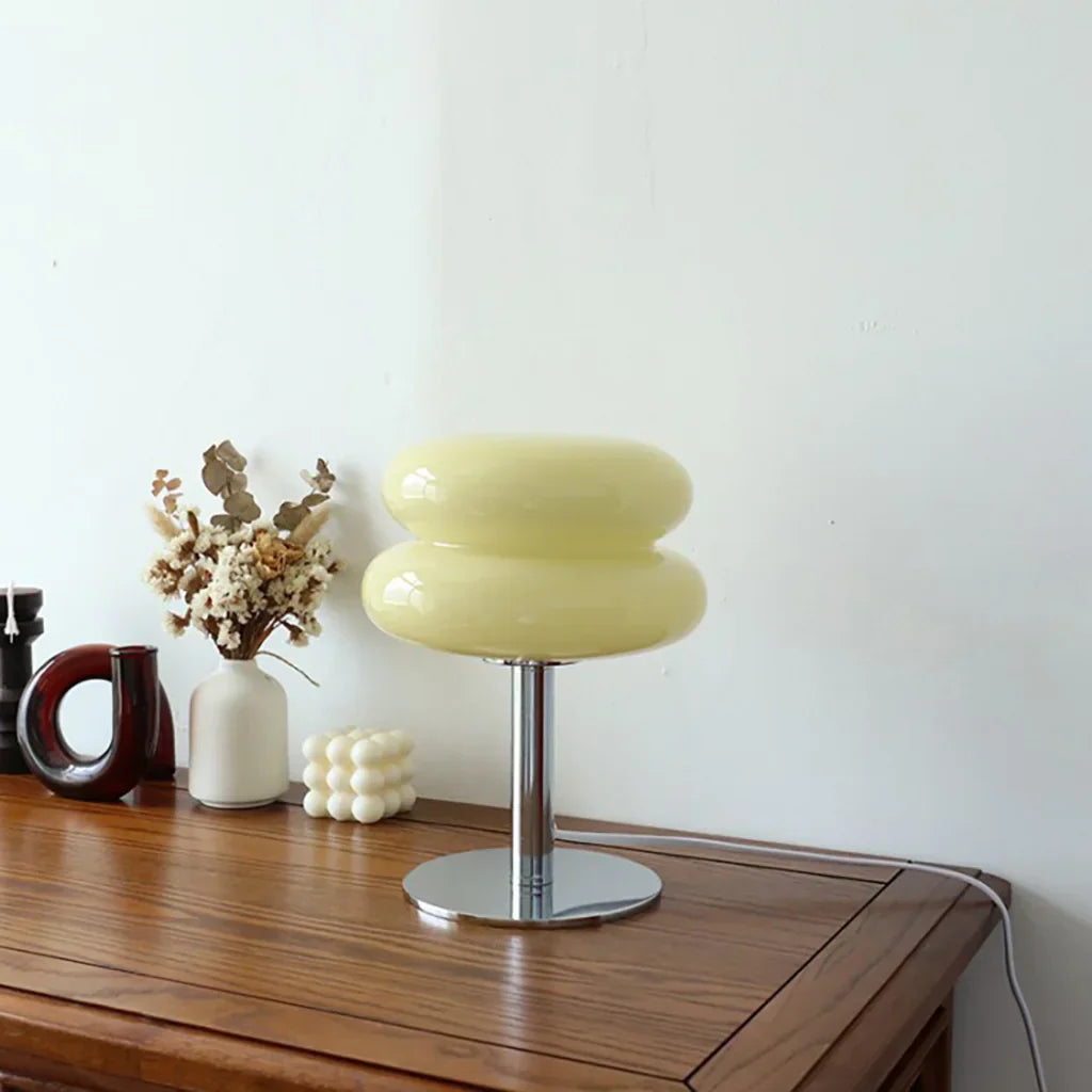 Modern Bubble Table Lamp – Retro-Inspired Glass & Metal Accent Light