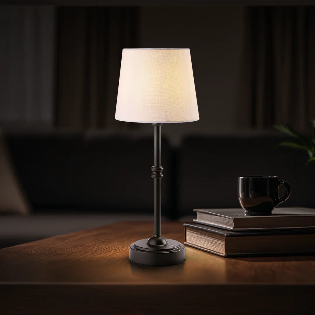 Gold Base Modern Table Lamp with Fabric Shade