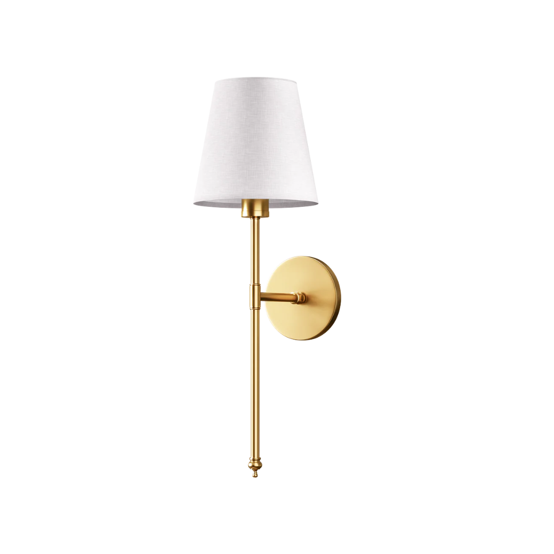 Luxury Wireless LED Wall Sconces with Elegant Fabric Shade