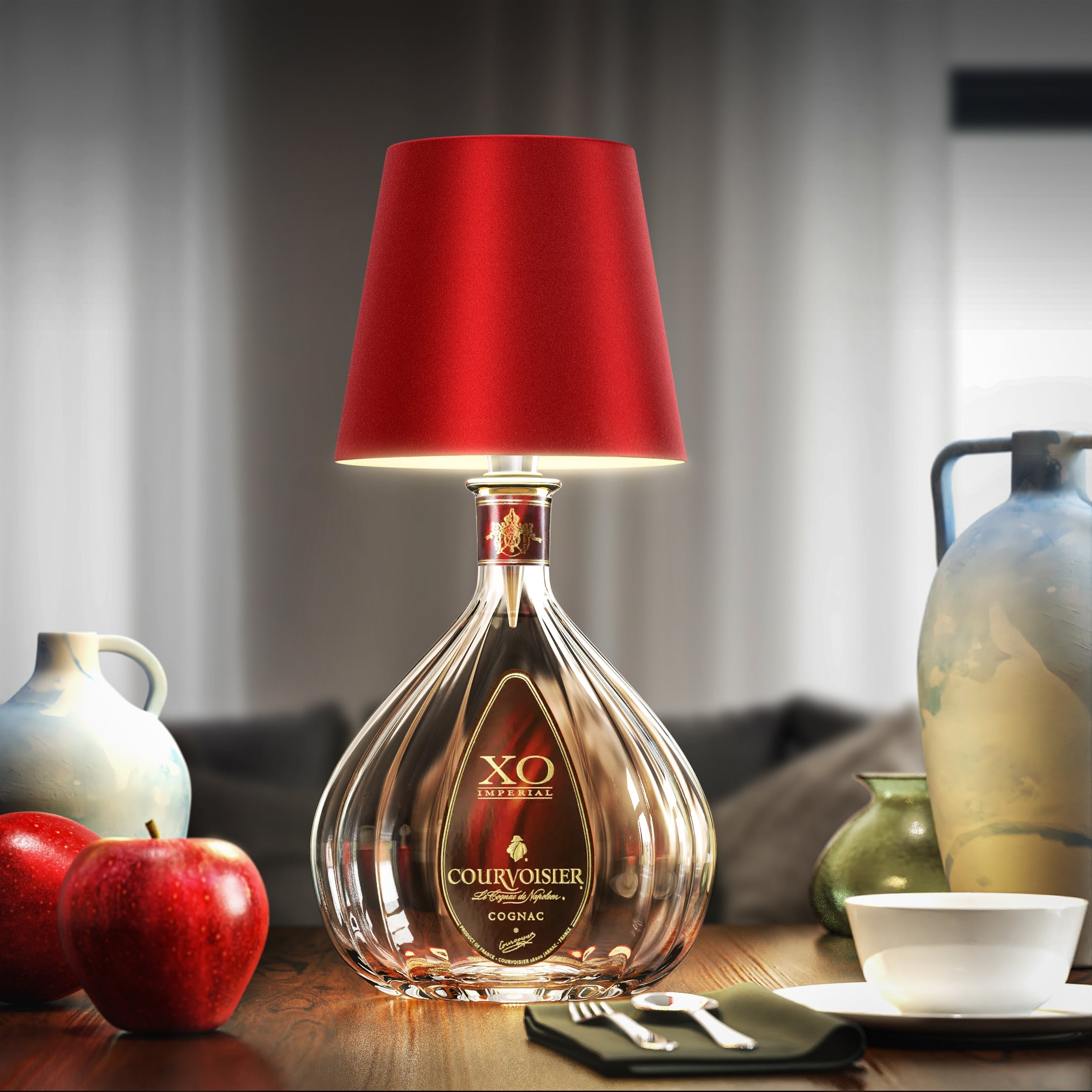 Elegant Wine Bottle Stopper Lamp with Soft LED Glow