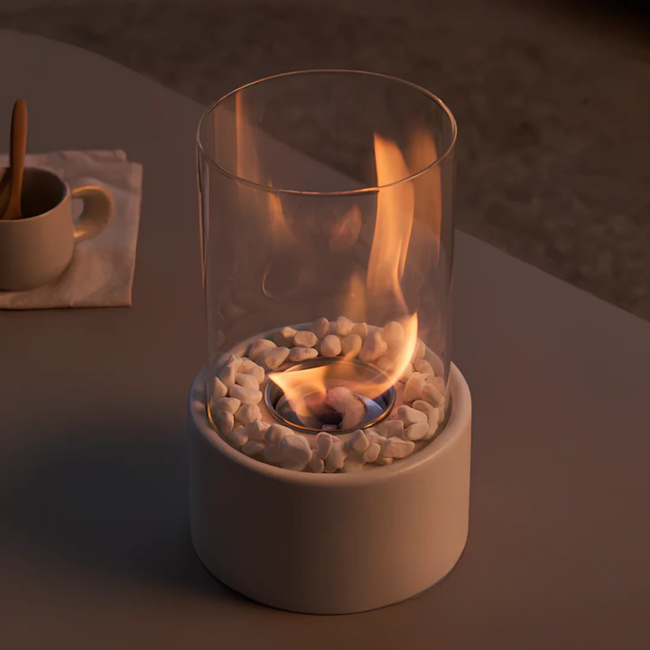 Modern Tabletop Glass Fire Pit | Elegant Bio Ethanol Fireplace