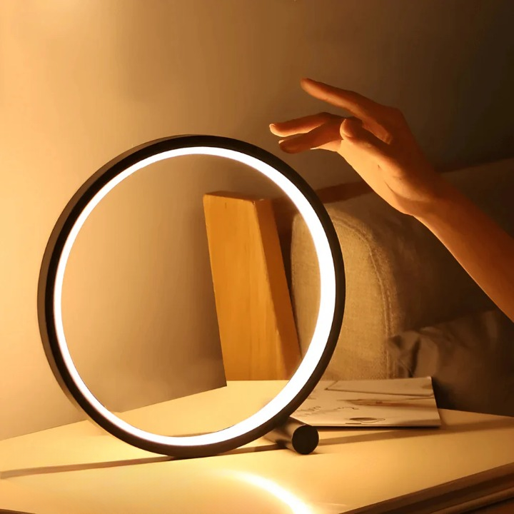 Minimalist Ring LED Table Lamp | Modern Ambient Lighting