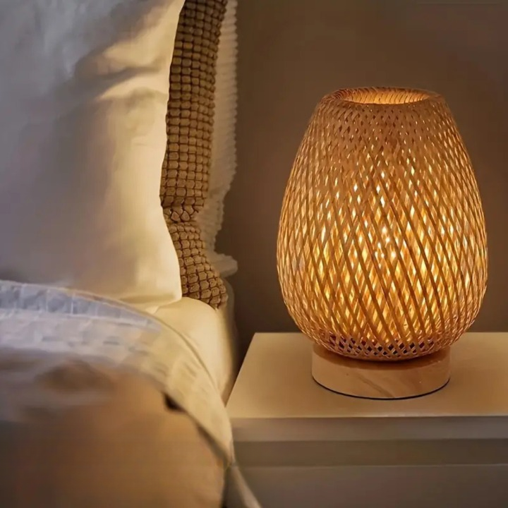 Bamboo Bedside Table Lamp