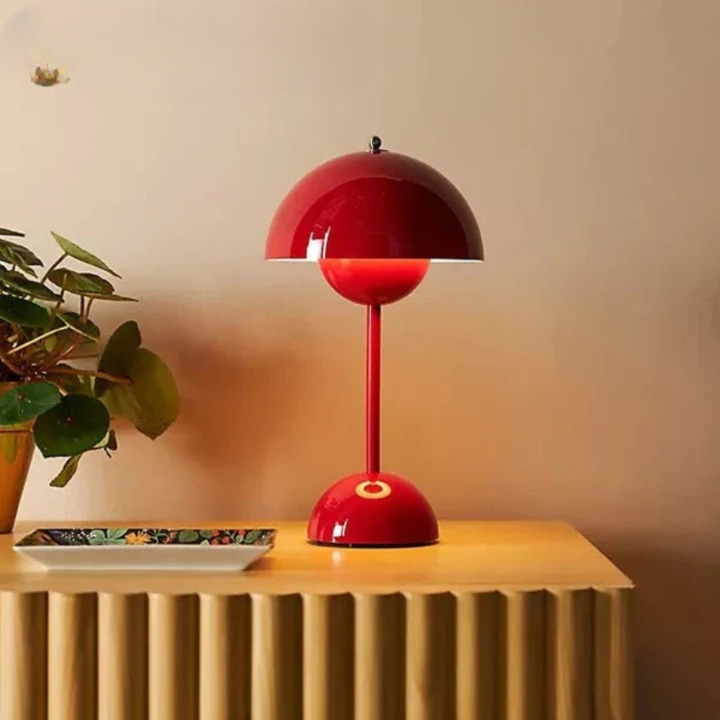 Modern Mushroom Table Lamp – Rechargeable 5W LED with Touch Control