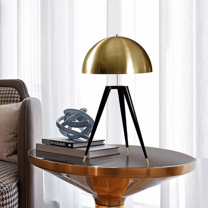 Modern Tripod Dome Table Lamp – Elegant Metal Accent Light