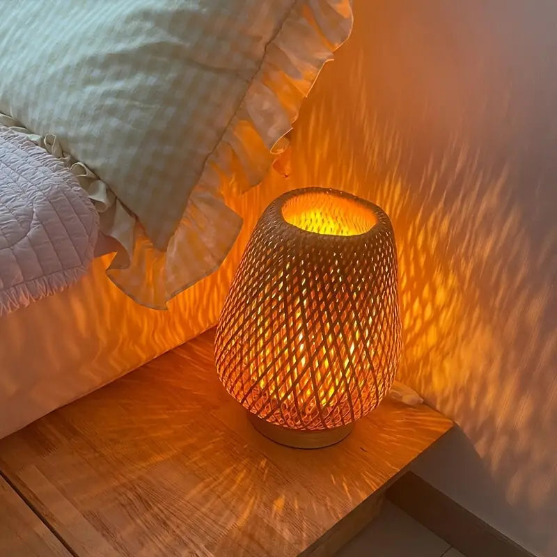 Bamboo Bedside Table Lamp