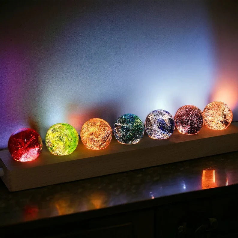 Solar System Crystal Ball LED Lamp