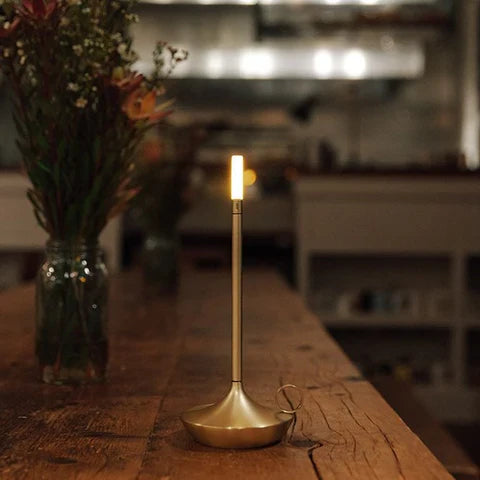 Modern LED Candle Lamp – Rechargeable Ambient Light with Touch Control